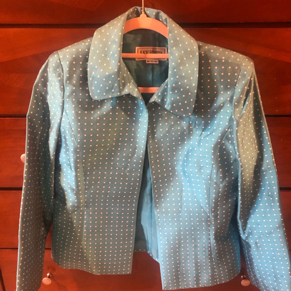 Lee Light Blue Polka Dot Women's Blazer